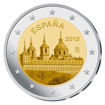 Spania BU Set 2013 cu 2 euro „El Escorial”