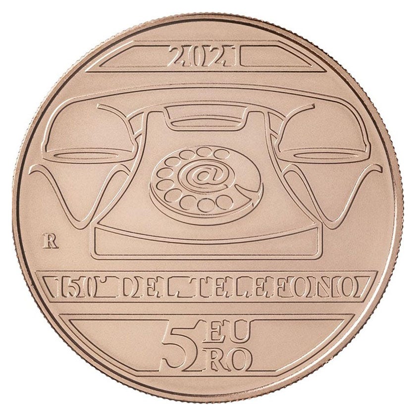 Italia 5 euro „Telefon” 2021