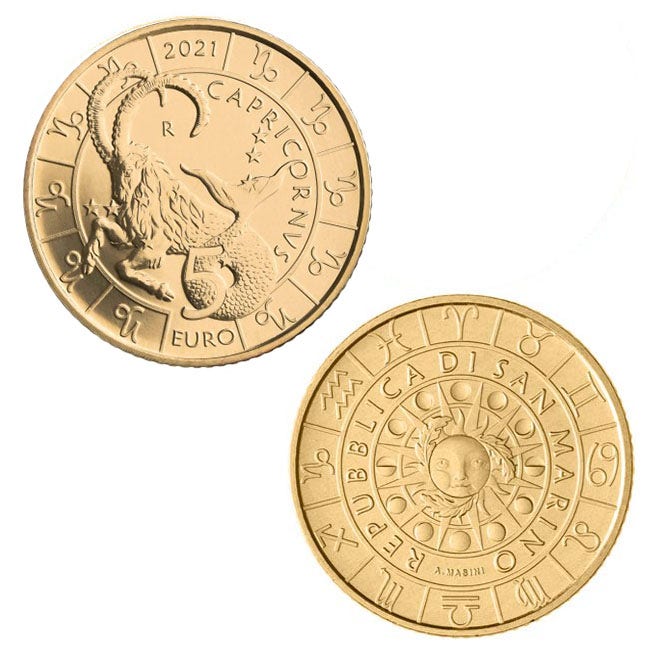 San Marino 5 euro „Capricorn” 2021