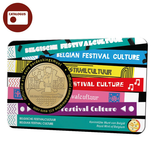 Belgia Moneda de 2,5 euro 2023 „Cultura festivalului Belgia” BU în Coincard NL