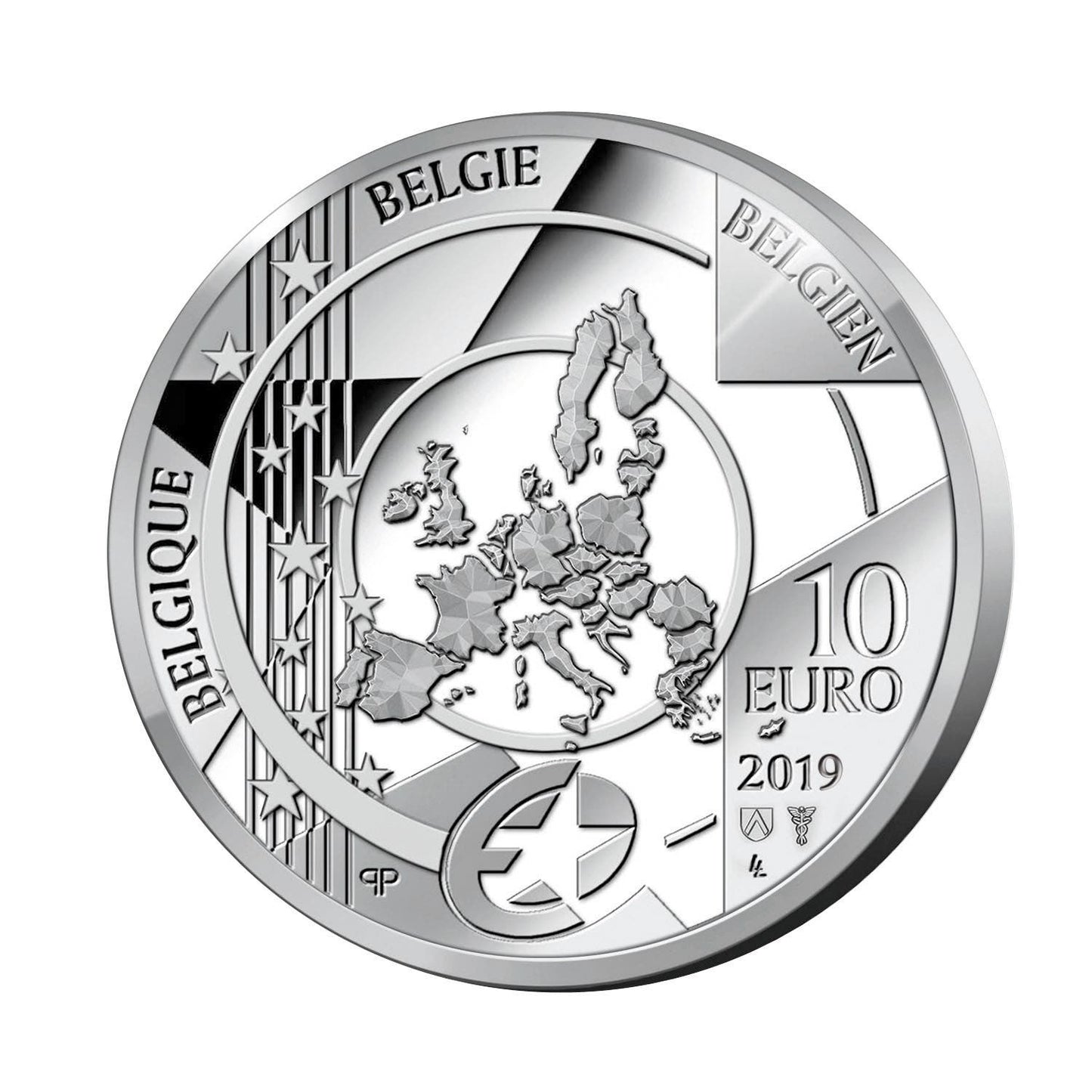 Moneda comemorativă de 10 euro Belgia 2019 „Bruegel - Renaștere” în argint Dovadă în carcasă de lux