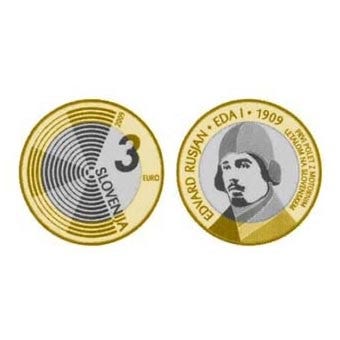 HM Slovenia 3 Euro "Luchtvaart" 2009