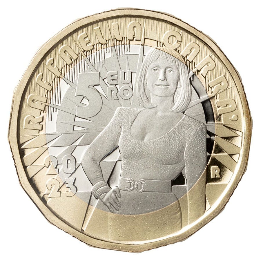 Italia 5 euro "Raffaella Carrà" 2023