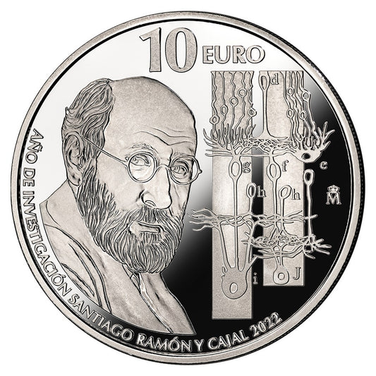 Spania 10 euro "Ramón y Cajal" 2022