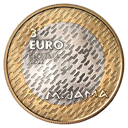 Slovenia 3 Euro "Matija Jama" 2022 UNC