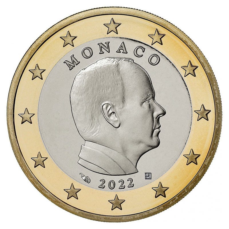 HM Monaco 1 Euro 2022 UNC