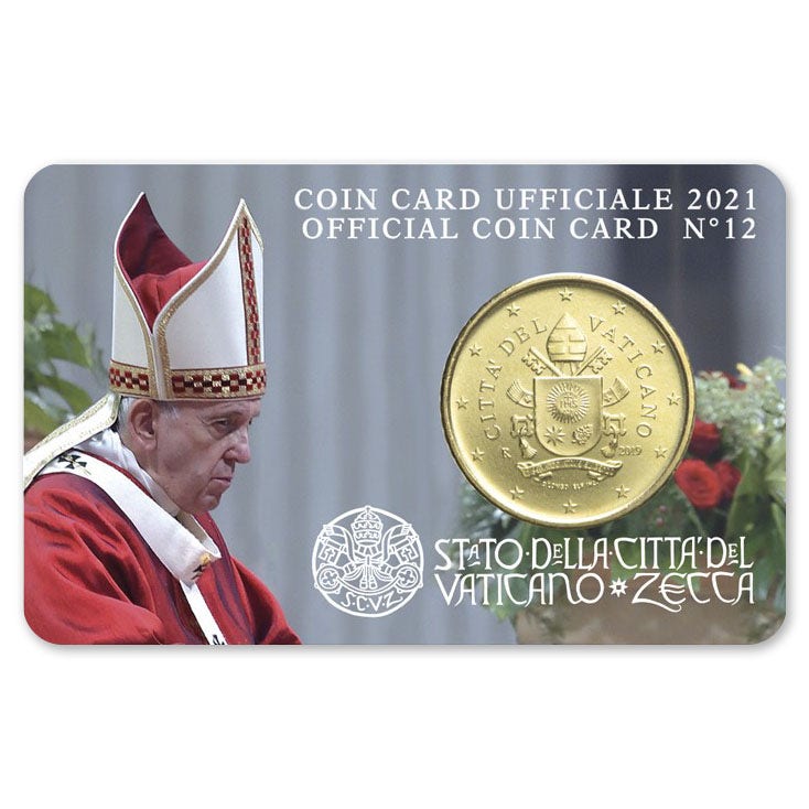 Vatican 50 Cent 2021 BU Coincard