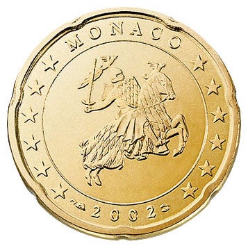 HM Monaco 20 Cent 2002 UNC