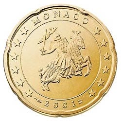 HM Monaco 20 Cent 2003 UNC