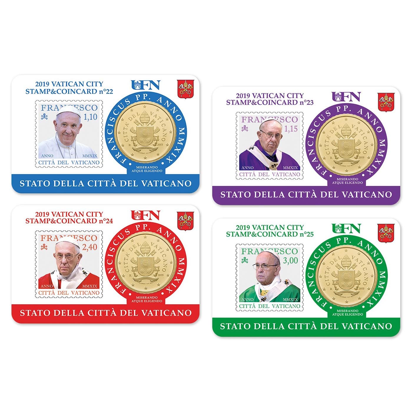 Vatican Coincard + Set de timbre 2019 # 1