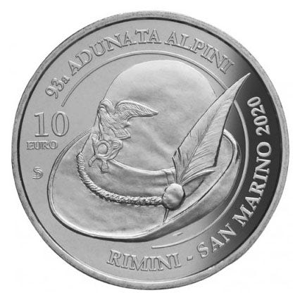 HM San Marino 10 Euro "Alpini" 2020