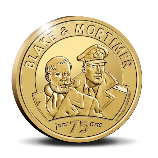 Moneda de 25 de euro Belgia 2021 „75 de ani de Blake și Mortimer” Dovada de aur