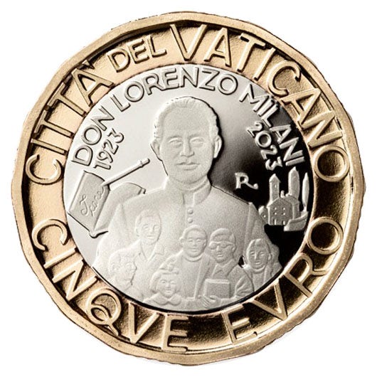 Vatican 5 euro "Don Milani" 2023