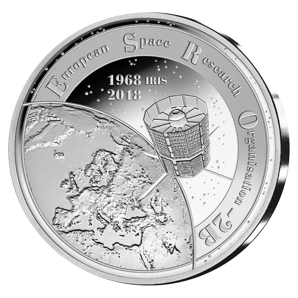 Belgia 20 Euro "ESRO-2B" 2018 Silver Proof