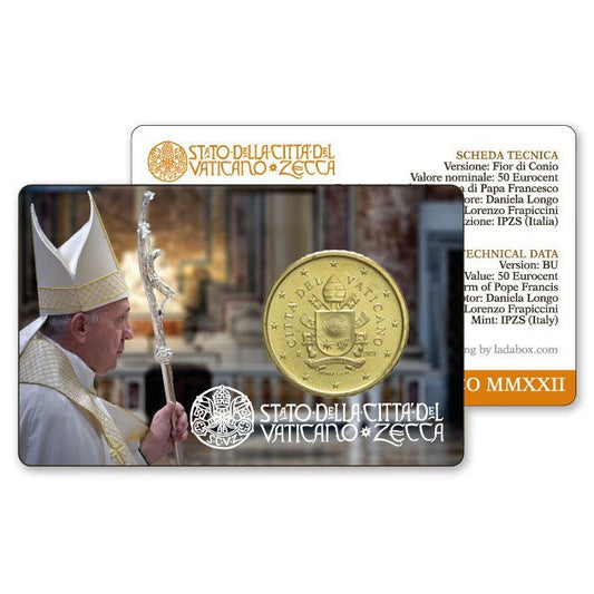 Vatican 50 Cent 2022 BU Coincard