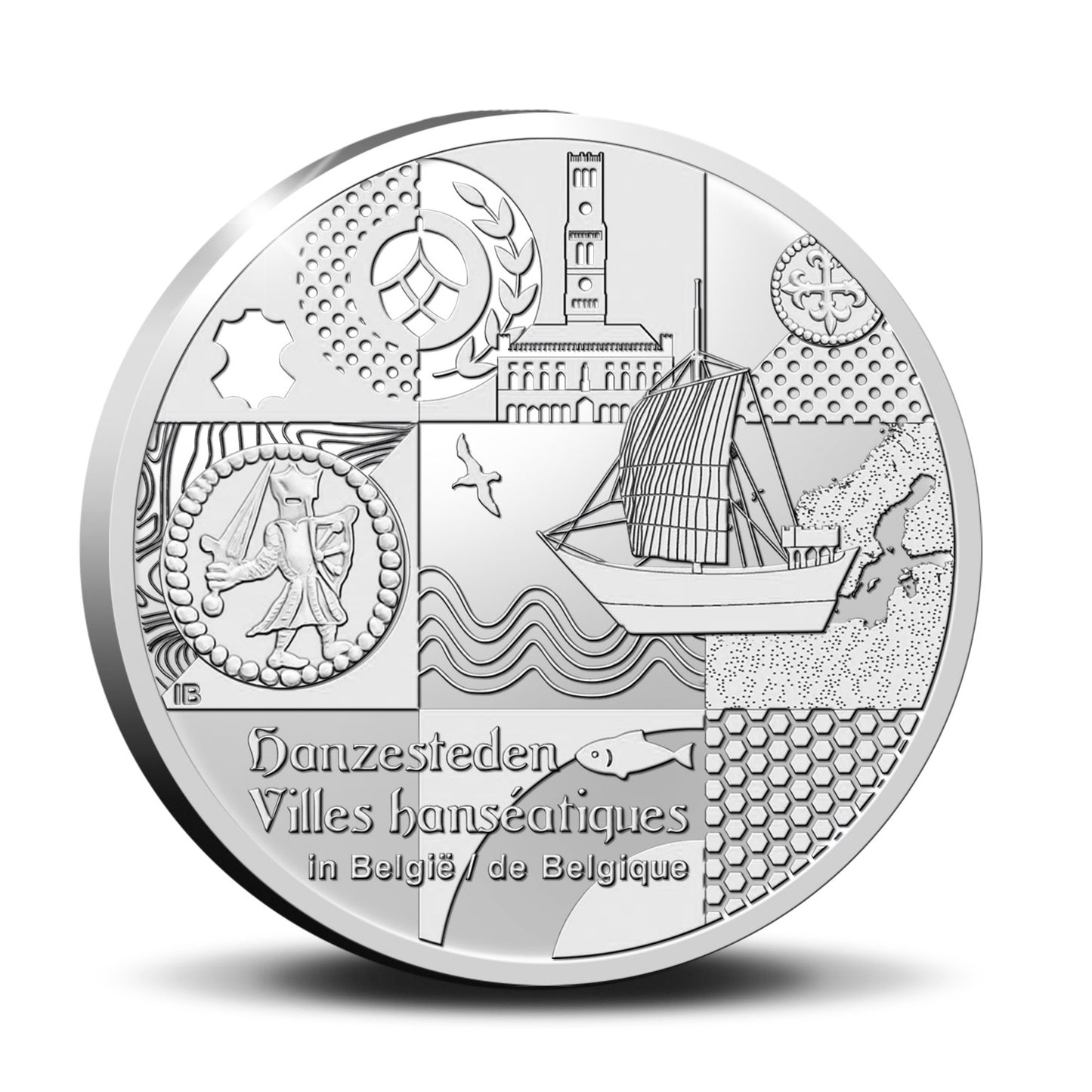 Belgia 10 euro 2023 „Orase hanseatice din Belgia” Dovadă de argint în carcasă de lux