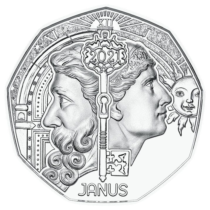 Austria 5 Euro "Janus" 2021 BU