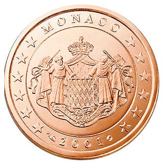 HM Monaco 2 Cent 2001 UNC