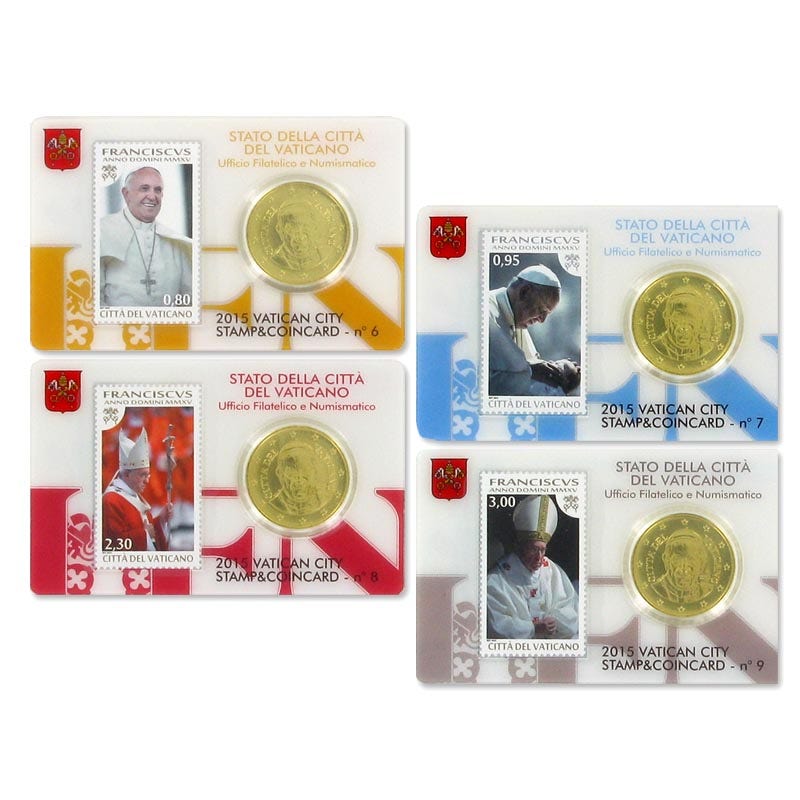 HM Vaticaan 50 Ct Coincrd+Postz Set 2015