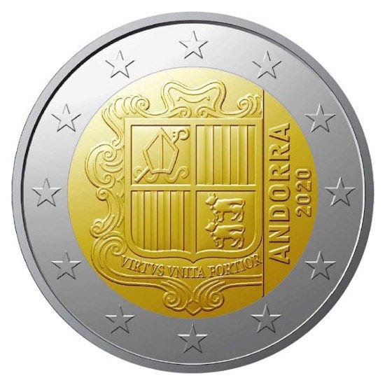 HM Andorra 2 Euro 2020 UNC