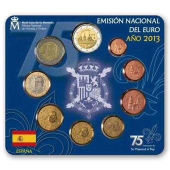 Spania BU Set 2013 cu 2 euro „El Escorial”