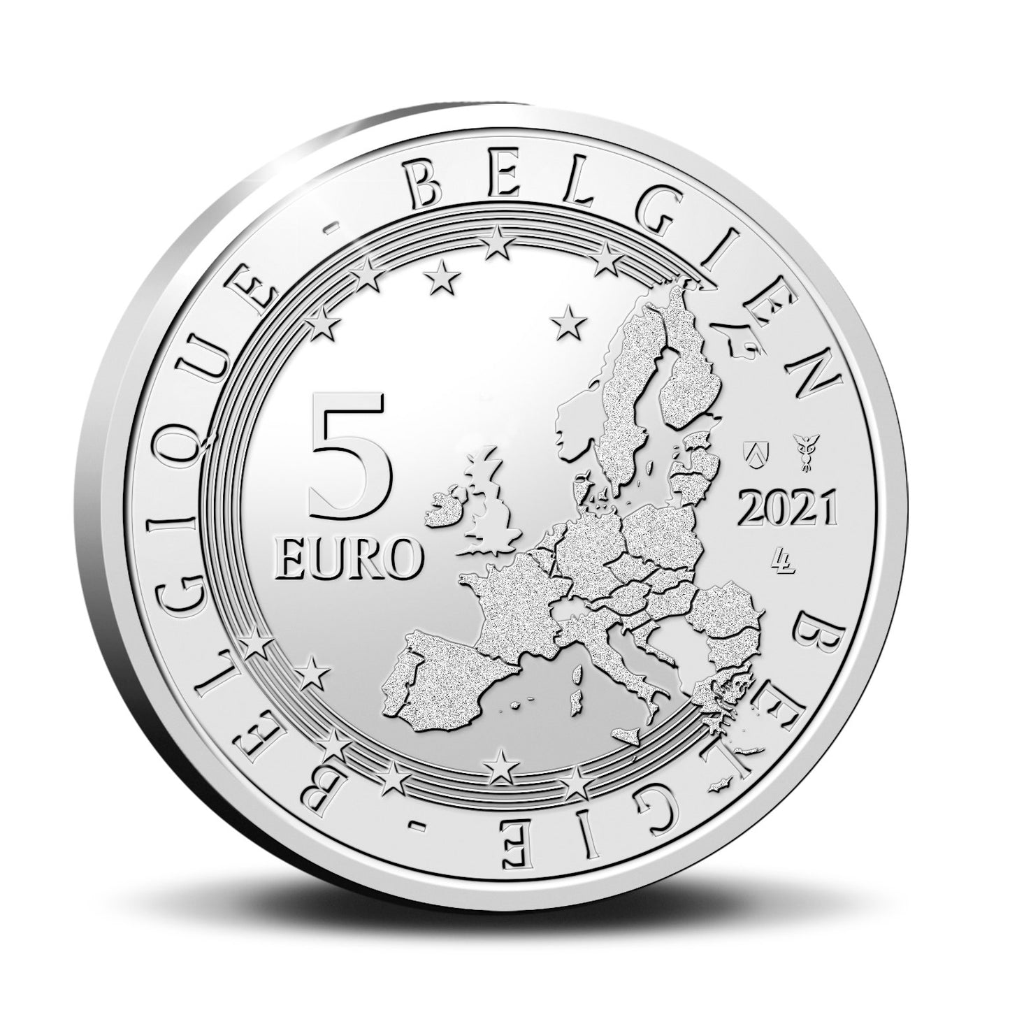 Moneda de 5 euro Belgia 2021 „175 de ani de Charles Van Depoele” Dovada de argint