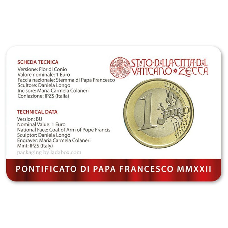 Vatican 1 Euro 2022 BU Coincard